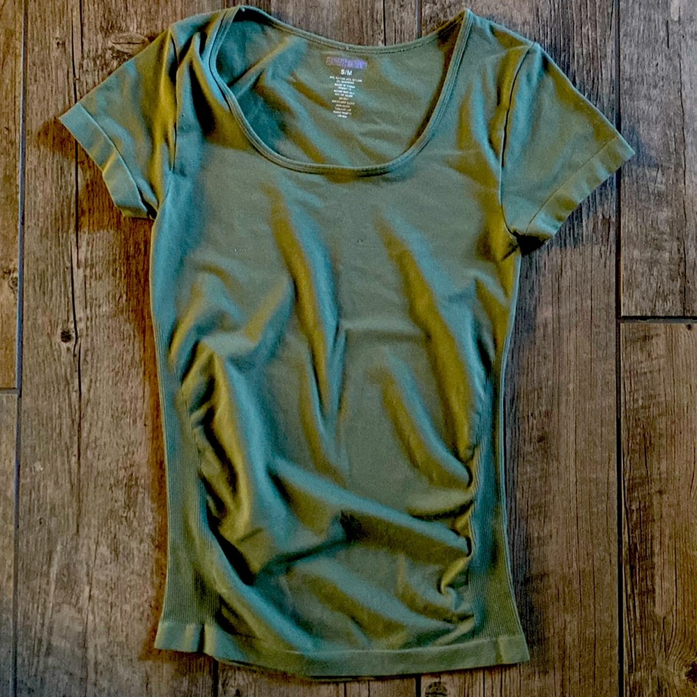 Olive green maternity tee